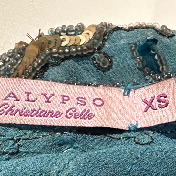 Vintage silk and beads top - Picture 5 of 9